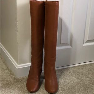 Ted Baker Knee High Hi Heel Tan Boots Sz 9